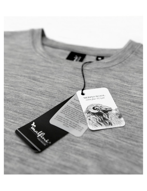 Malfini Men's Merino Rise LS 159 Dark Gray Melange T-Shirt