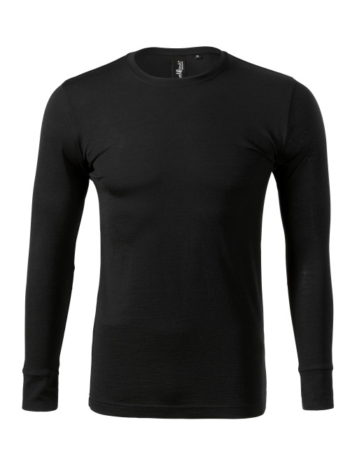 Merino rise ls 159 men`s T-shirt black Malfini premium