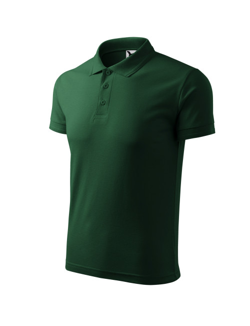 Pique polo 203 dark green Malfini men`s polo shirt