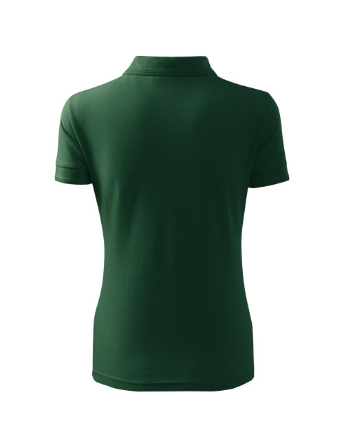 Pique Polo 210 dunkelgrünes Malfini Damen-Poloshirt