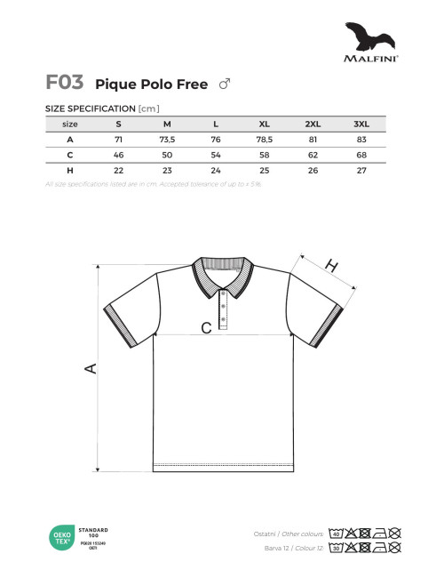 Pique polo free F03 men`s polo shirt, Malfini red