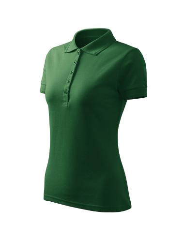 Pique polo free F10 women`s polo shirt, bottle green Malfini