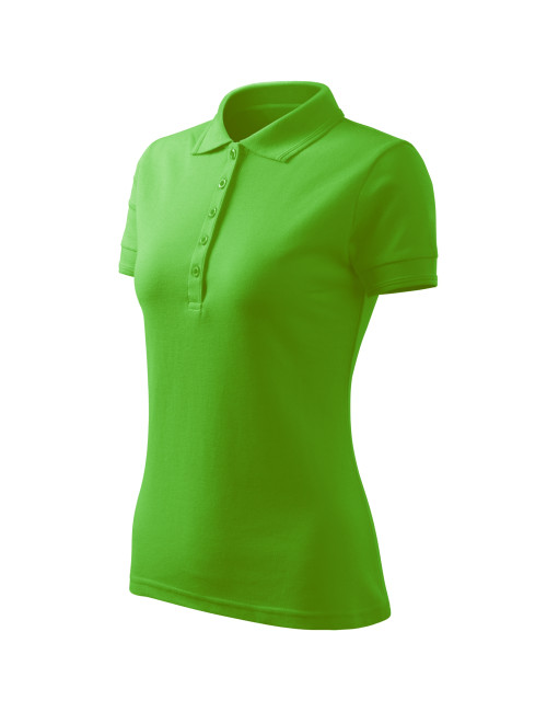 Pique polo free F10 green apple Malfini women`s polo shirt