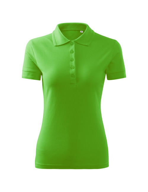 Pique polo free F10 green apple Malfini women`s polo shirt
