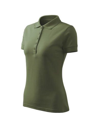 Pique polo free F10 khaki Malfini women`s polo shirt