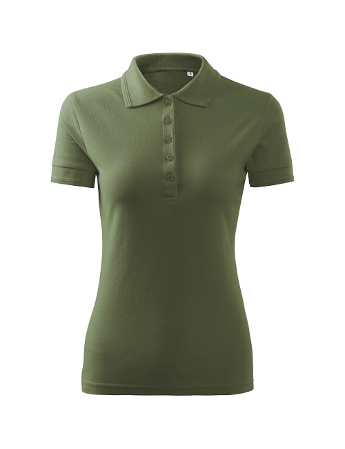 Pique polo free F10 khaki Malfini women`s polo shirt