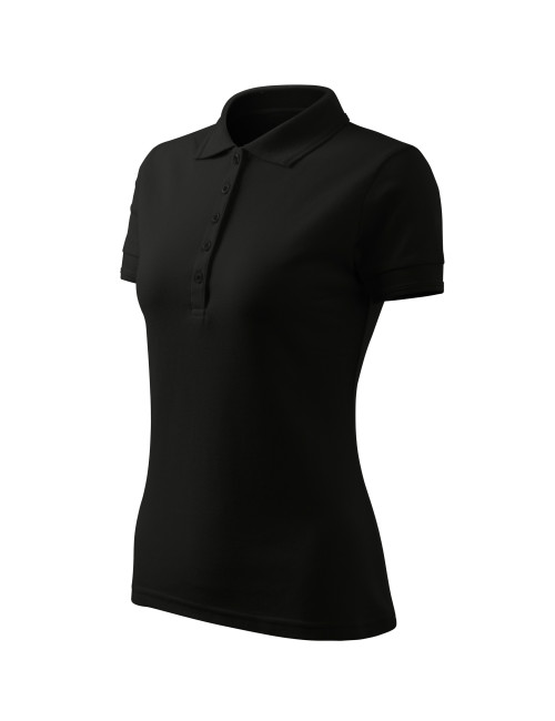 Pique Polo Free F10 Damen-Poloshirt, schwarz Malfini