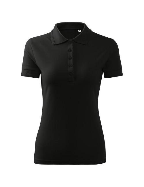 Pique Polo Free F10 Damen-Poloshirt, schwarz Malfini