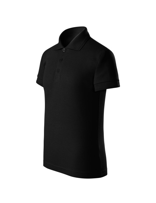 Pique Polo Free F22 Kinder-Poloshirt, schwarz Malfini