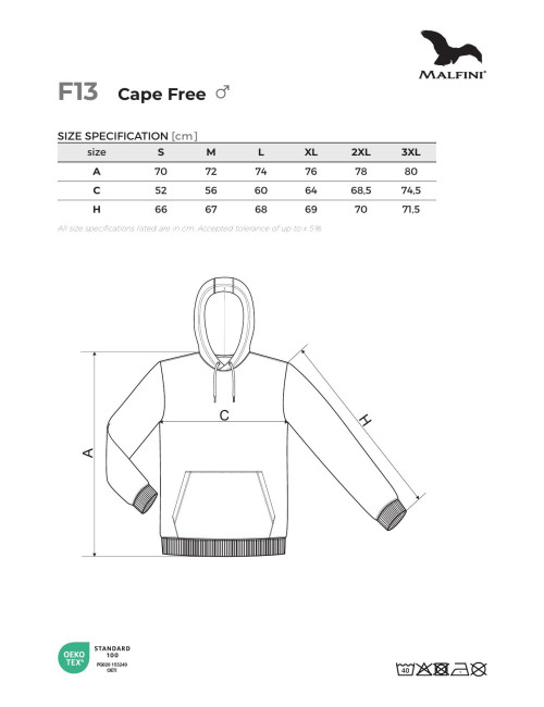 Cape free F13 men`s sweatshirt yellow Malfini