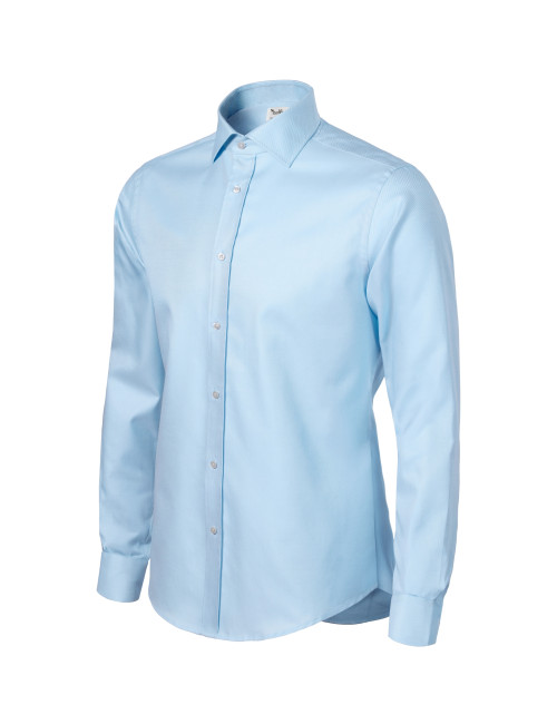 Journey 264 slant blue/white Malfini premium men`s shirt