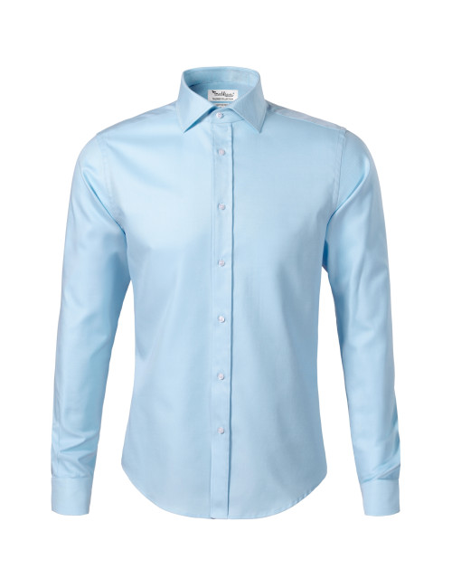 Journey 264 slant blue/white Malfini premium men`s shirt