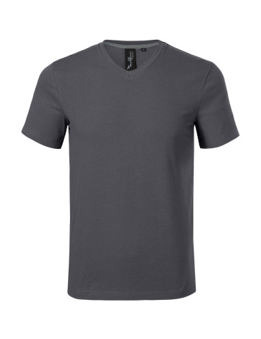 Koszulka męska Action v-neck 700 light anthracite Malfini premium