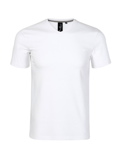 Men`s Action v-neck 700 white Malfini premium T-shirt