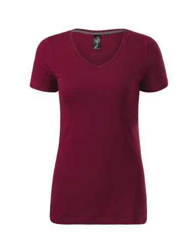 Women`s Action v-neck 701 garnet Malfini premium T-shirt