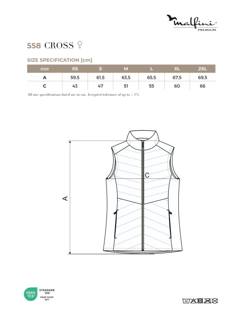 Cross 558 light anthracite Malfini premium women`s hybrid vest
