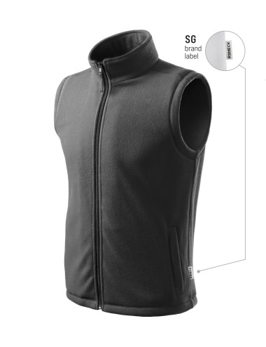 Unisex fleece vest Next 518 steel (brand label) Malfini Rimeck
