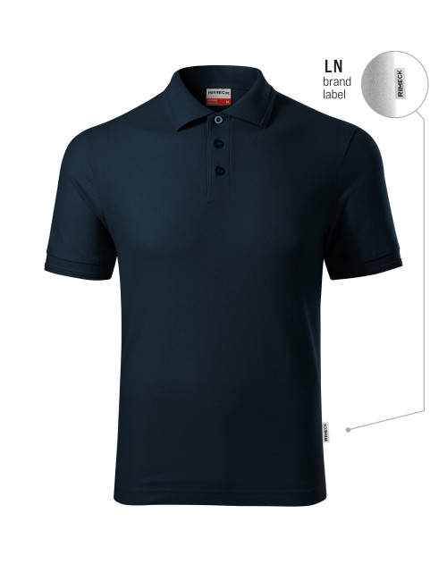 Men`s polo shirt Reserve R22 navy blue (brand label) Malfini Rimeck