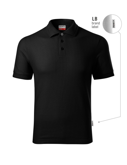 Men`s polo shirt Reserve R22 black (brand label) Malfini Rimeck