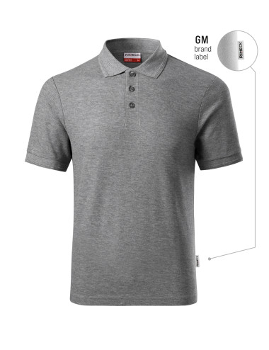 Koszulka polo męska Reserve R22 ciemnoszary melanż (brand label) Malfini Rimeck