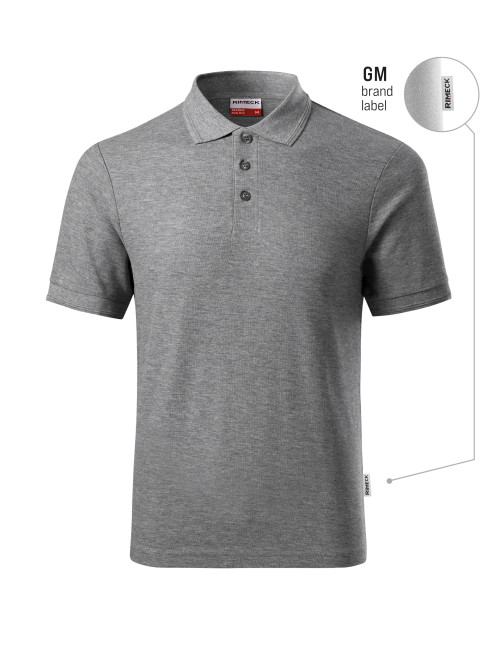 Men`s polo shirt Reserve R22 dark gray melange (brand label) Malfini Rimeck