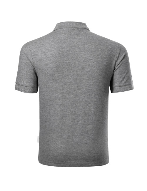Men`s polo shirt Reserve R22 dark gray melange (brand label) Malfini Rimeck