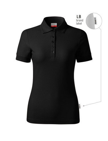 Reserve women`s polo shirt R23 black (brand label) Malfini Rimeck