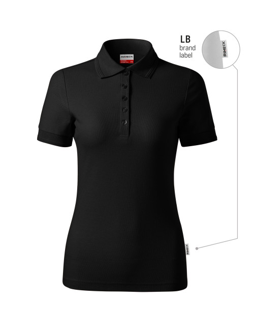 Reserve women`s polo shirt R23 black (brand label) Malfini Rimeck
