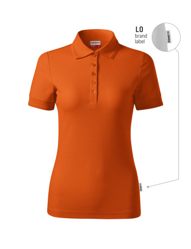 Koszulka polo damska Reserve R23 pomarańczowy (brand label) Malfini Rimeck