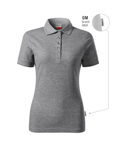 Koszulka polo damska Reserve R23 ciemnoszary melanż (brand label) Malfini Rimeck