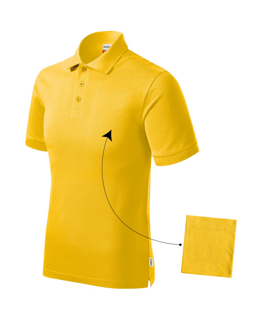 Koszulka polo męska Resist heavy polo R20 żółty 04 (brand label) Malfini Rimeck