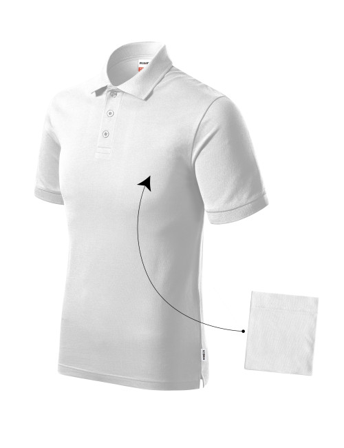 Koszulka polo męska Resist heavy polo R20 biały 00 (brand label) Malfini Rimeck
