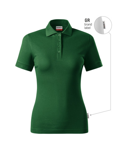 Koszulka polo damska Resist heavy polo R21 zieleń butelkowa 06 (brand label) Malfini Rimeck