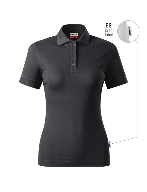 Women`s polo shirt Resist heavy polo R21 ebony gray 94 (brand label) Malfini Rimeck