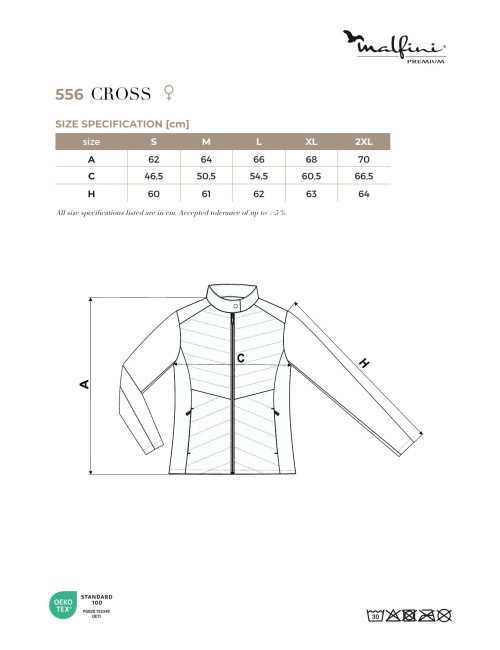 Damen-Hybridjacke Cross 556 Silbergrau Malfini Premium