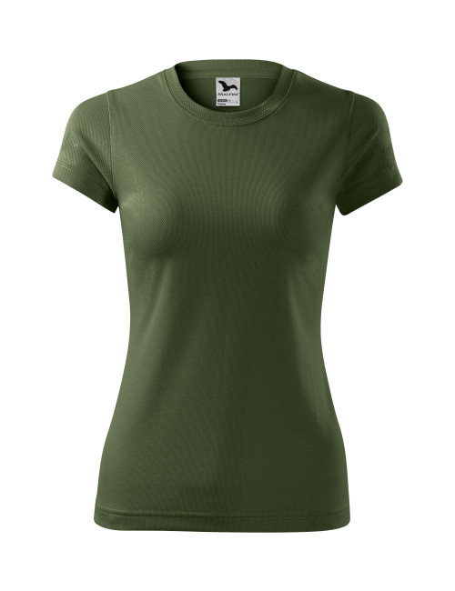 Khakifarbenes Malfini-T-Shirt Fantasy 140 für Damen