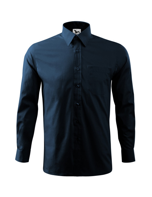 Herrenhemd Style ls 209 marineblau Malfini