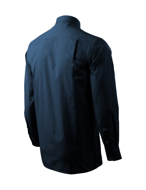 Herrenhemd Style ls 209 marineblau Malfini