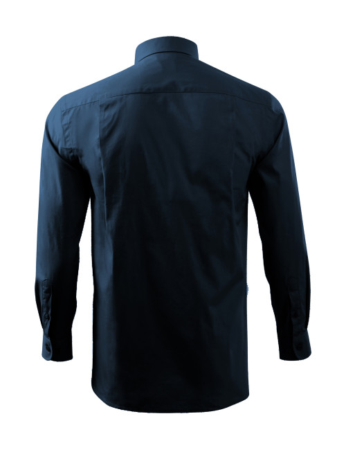 Herrenhemd Style ls 209 marineblau Malfini