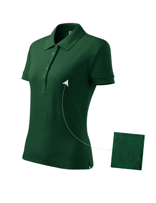 Women`s polo shirt Cotton 213 dark green Malfini