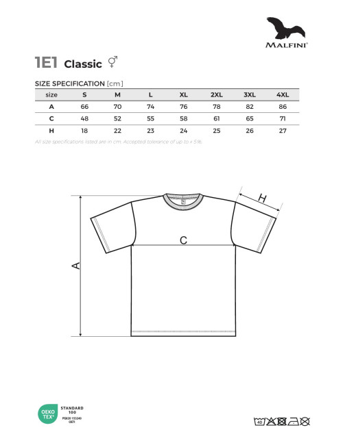 Malfini Unisex T-Shirt Classic 1E1 White