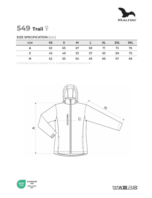 Softshell women's jacket Trail 549 cornflower blue Malfini Malfini