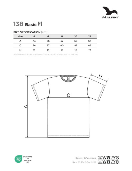 Kinder-T-Shirt Basic 138 Mandel Malfini Malfini