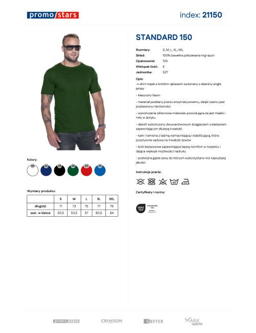 Herren-T-Shirt Standard 150 flaschengrün Promostars