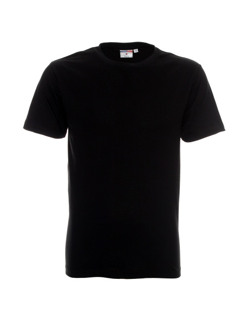 Promostars HEAVY Men`s T-SHIRT 170 BLACK WITHOUT LABEL embroidery logo print