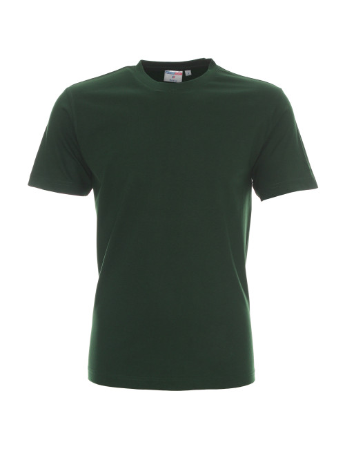 Promostars HEAVY HERREN T-SHIRT 170 BOTTLE GREEN bedrucktes Sticklogo