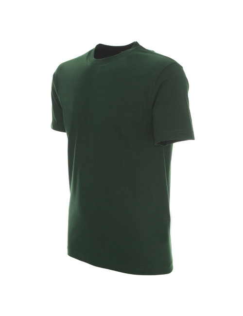 Promostars HEAVY HERREN T-SHIRT 170 BOTTLE GREEN bedrucktes Sticklogo