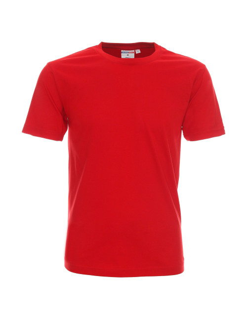 Promostars HEAVY Men`s T-SHIRT 170 RED silkscreen embroidery logo print