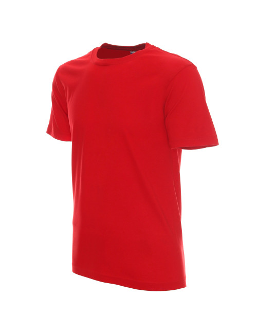 Promostars HEAVY Men`s T-SHIRT 170 RED silkscreen embroidery logo print