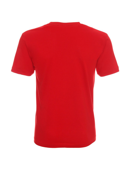 Promostars HEAVY Men`s T-SHIRT 170 RED silkscreen embroidery logo print